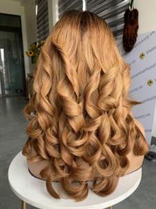VNHL Vietnamese Hair Single Weft Remy Natural Virgin <b>Human</b> No Shedding Mix Color Bouncy <b>Wig</b> - Product Image 3