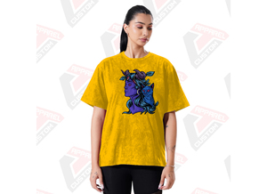 T-shirt tendance pour femmes pour l'été, confortable, écologique, en denim, batik, velours côtelé, avec appliques et perles. - Product Image 4