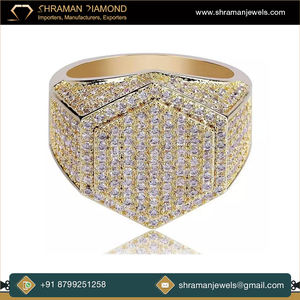 Bague personnalisée en argent 925 plaqué rhodium avec diamant moissanite de forme hexagonale, cadeau de fiançailles, de mariage, d'anniversaire, de fête, unisexe, de luxe - Product Image 2