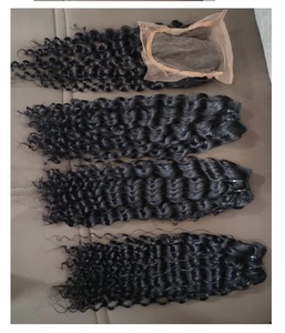 Extensions de Cheveux Humains Remy Temple Vendeur Pure Bundles Droite Vierge Noir Top 100% En Gros Non Transformés Naturel Brut Indien - Product Image 1