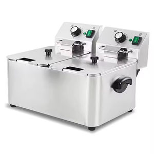 <span class=keywords><strong>Friteuse</strong></span> commerciale à usage intensif sans évacuation, 4L, 2 cuves, <span class=keywords><strong>friteuse</strong></span> à <span class=keywords><strong>double</strong></span> <span class=keywords><strong>cuve</strong></span> à vendre - Product Image 1
