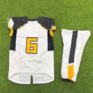 La más alta calidad de diseño personalizado sublimación jóvenes uniformes de fútbol americano aparejos sarga Jersey pantalones integrados - Product Image 2