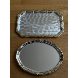 Plateau de service en métal fait à la main plateau de table standard à dessert pour fournisseurs de gros - Product Image 3
