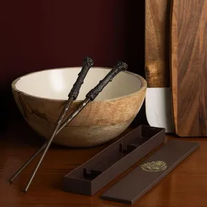 Baguettes en bambou et plastique pour Harry Potter, design élégant baguette de sorcière de Poudlard, logo personnalisé, couverts pour mariages, fêtes, cadeaux d'affaires - Product Image 2