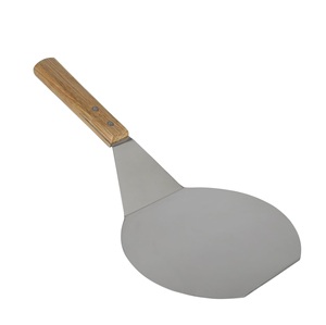 Elevador de pasteles de acero inoxidable Premium con mango de madera para servir sin esfuerzo Hoja ancha duradera Multiuso para pizza y postres - Product Image 3