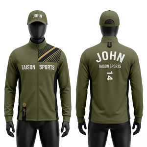 Veste d'entraînement de volley-ball en polyester et élasthanne 220 GSM de qualité supérieure, design à panneaux vert et noir, respirante, logo personnalisé par transfert thermique - Product Image 3