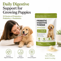 Formule vétérinaire : Poudre probiotique pour chien, prébiotiques, postbiotiques, riche en protéines, sans céréales, pour la santé intestinale et un soin digestif doux
