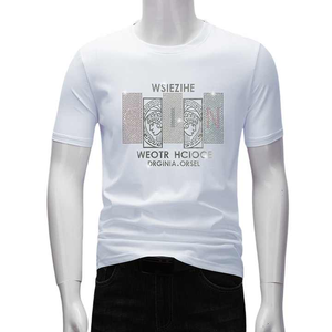 T-shirt d'été pour homme de qualité supérieure, à manches courtes, en jersey respirant, écologique, anti-plis, 100 % coton, broderie personnalisée - Product Image 6