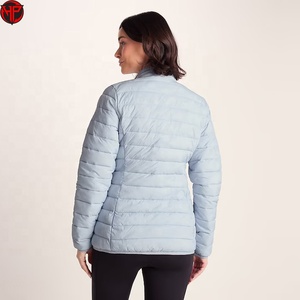Doudoune légère matelassée pour femme, alternative au duvet, col montant, fermeture éclair, coupe droite, veste d'hiver pour femme - Product Image 6