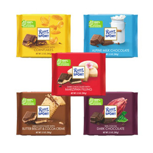 40g100g ดาร์กช็อกโกแลต Rittsbord แถวแนวสปอร์ตแซนด์วิชนมเฮเซลนัท - Product Image 6