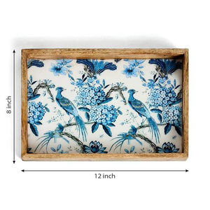 ถาดเสิร์ฟอาหาร-ปลอดภัยขนาดใหญ่ทำด้วยมือเป็นมิตรต่อสิ่งแวดล้อมถาดไม้มะม่วงหรูหราใช้ในครัวเรือนเกรดเคลือบเงา - Product Image 5