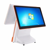 Дешевый 15,4 дюймов Win 10/Android сенсорный экран POS-система GMS-сервер с Google Store для оформления заказа в ресторане для малого бизнеса
