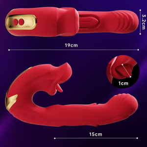 Masseur vibrant pour les lèvres avec fonctions de morsure et de léchage, conception à double palette, jouet de plaisir féminin, 48 par boîte - Product Image 2