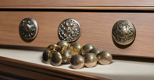 Brass Vintage Antique Cabinet Drawer <b>Knobs</b> Set 12-Piece Kitchen <b>Door</b> Pull Handles Adjustable Cupboard Wardrobe Cupboard Pull - Product Image 4