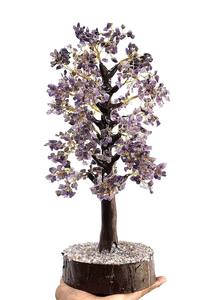 Sculpture d'arbre de l'amour en pierres précieuses faites à la main de qualité supérieure, très vendue, décoration d'intérieur Feng Shui, 1000 copeaux d'améthyste, style fée, mascotte - Product Image 2