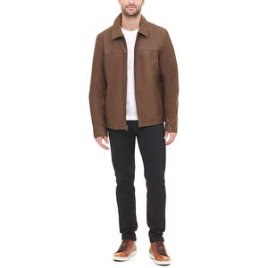 Vestes en cuir synthétique pour hommes de qualité supérieure et tendance, imperméables, respirantes, logo frontal, décontractées, printemps - Product Image 4