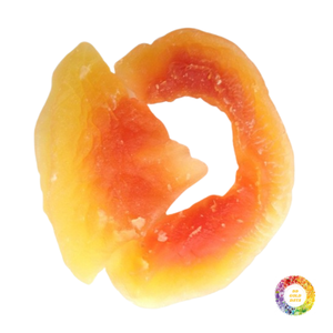 Rebanadas de papaya secas suaves amarillas y naranjas brillantes Textura masticable húmeda de Vietnam Fruta tropical Papaya Snack Fruta seca - Product Image 1