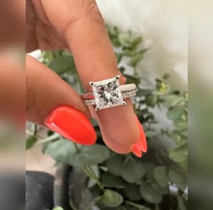 Bague en diamant de laboratoire pour femmes, coupe princesse, 2 carats, bijoux de luxe en argent Sterling 925, pour mariage, fiançailles, cadeau d'anniversaire - Product Image 6
