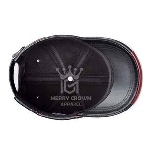 OEM Wholesale Latest waterproof Leather cap for winter use in <b>top</b> quality windproof classic cap for men's - Product Image 4