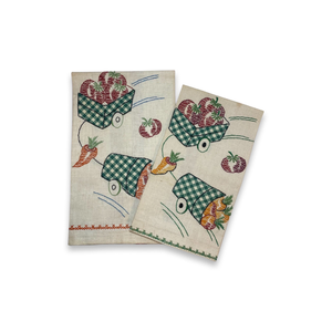 Red <b>Tea</b> <b>Towels</b> For Golf 100% Cotton Embroidered Abstract Handmade Recyclable Biodegradable Texture Private Label GOTS Certified - Product Image 3