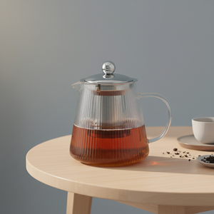 Tetera de Vidrio de Borosilicato de Alta Calidad 3306317-0.8 de 800 ml, Estilo Europeo del Norte, Tapa de Acero Inoxidable, Grado Alimenticio para Uso Doméstico - Product Image 3