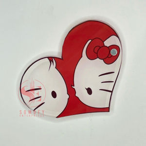 Logotipo personalizado acrílico Día de San Valentín forma de corazón láser extensión de pestañas azulejo iridiscente pestañas palé caja embalaje belleza plástico - Product Image 5