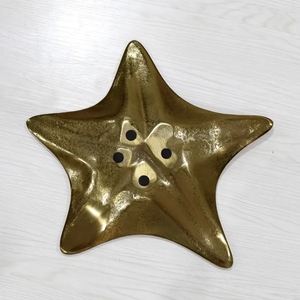 ถาดใส่อาหารรูปปลาดาวสีทองสำหรับตกแต่งในวันหยุดคริสต์มาสถาดเสิร์ฟอาหารถาดอลูมิเนียมสำหรับใส่คุกกี้ - Product Image 6