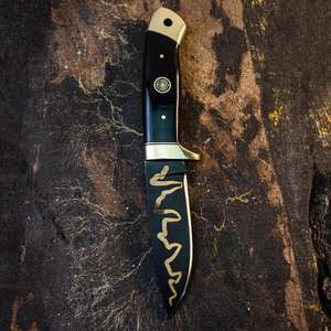 Handmade 8-Inch Damascus <b>Steel</b> Hunting Knife Micarta Handle 3-Year Warranty-OEM/ODM Customizable <b>Coated</b> D2 <b>Steel</b> deal Gift - Product Image 6