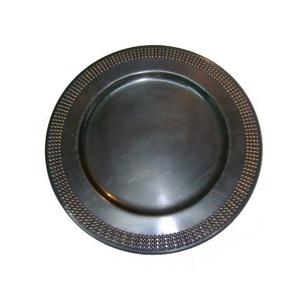 Fournisseur indien de plaques de chargement en métal, bordure de chaîne ronde, faite à la main, sous-assiette fantaisie, meilleure vente de plateau de service de styliste - Product Image 5