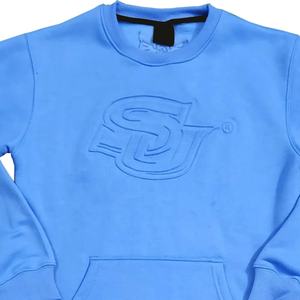 Custom SU sky <b>blue</b> Unisex Crew Neck Sweatshirts university Custom Winter Crew Neck sweatshirts Add logo New style - Product Image 2
