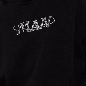 Sweats à capuche épais pour hommes 100% coton biologique French Terry New Winter Thermal Pull-over avec impression numérique strass - Product Image 6