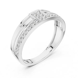 แหวนทองคำขาว 14K ประดับเพชรทรงกลมเพาะเลี้ยง น้ำหนัก 0.31 กะรัต รับรองโดย IGI ดีไซน์ทันสมัยสำหรับงานปาร์ตี้ของผู้หญิง |   เพชรที่เพิ่งเพาะเลี้ยง - Product Image 4