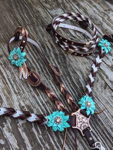 Juego de tachuelas trenzadas de cuello de pecho de caballo de una oreja de alta calidad a precio mayorista - Product Image 3