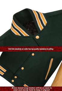 Blousons bombardiers pour hommes à bas prix nouvelle mode Blouson aviateur classique de baseball Veste universitaire pour l'hiver - Product Image 5