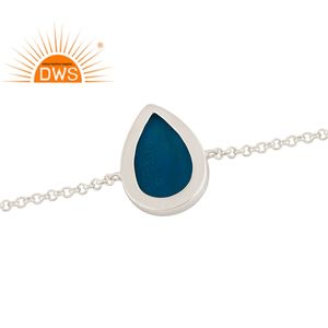 Pulsera de piedras preciosas Druzy azul Natural de plata esterlina más vendida, joyería personalizada para mujer, regalo para ella - Product Image 3