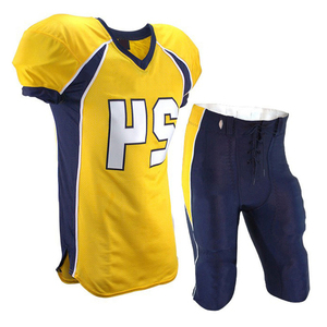 Venta caliente de alta calidad de encargo de fútbol americano uniformes jóvenes de los hombres al por mayor sublimación Jersey conjuntos para uso deportivo OEM con servicio - Product Image 2