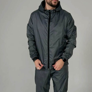 Veste de survêtement décontractée à capuche de haute qualité, style streetwear, séchage rapide, fermeture éclair intégrale, en polyester, couleurs et logo personnalisables - Product Image 5