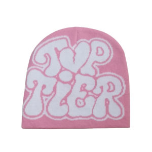 2026 Customized High Quality Warm Winter Solid Color Thickened Jacquard Knit <b>Beanie</b> Caps with Digital Printing for Unisex Adults - Product Image 1