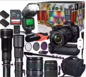 Appareil photo reflex numérique industriel plein format NEUF d'origine avec objectif EF 24-70 mm F/4L IS USM Kit noir Ensemble complet - Product Image 1