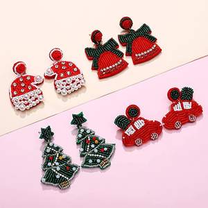 Boucle d'oreille en forme d'hameçon avec perles en plastique pour homme, cadeau de noël, fait à la main, pour femme et enfant, offre spéciale - Product Image 1