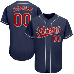 Custom Team <b>Baseball</b> & Softball Jerseys Printed 100% Polyester Quick Dry V-neck with Custom Name & Number for Hot Sale - Product Image 3