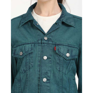 Veste en jean respirante à manches longues pour femme, sur mesure, avec doublure en coton, design uni pour l'hiver - Product Image 6