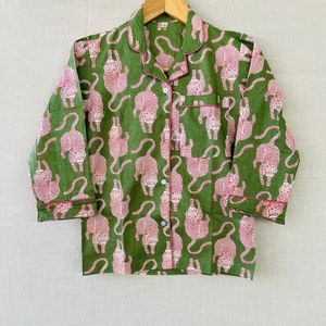 Nouveauté Ensemble de nuit en coton pour enfants Ensemble de pyjama en coton imprimé indien magnifique Ensemble de vêtements de nuit 100% coton - Product Image 1