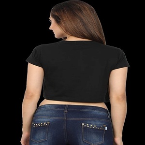 Maglietta <span class=keywords><strong>da</strong></span> donna con stampa <span class=keywords><strong>Tom</strong></span> <span class=keywords><strong>e</strong></span> <span class=keywords><strong>Jerry</strong></span> nera con Top corto Casual <span class=keywords><strong>e</strong></span> divertente - Product Image 2