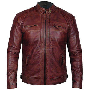 Veste de moto en cuir PU de haute qualité sur mesure OEM, veste décontractée à fermeture éclair, fausse veste de motard pour hommes, veste d'hiver pour hommes - Product Image 6