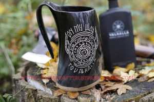 Tasse à corne Tankard Poli Animal Style Viking Sculpture Tasse Bière Décoration - Product Image 2