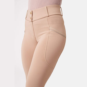 Culotte d'équitation en maille et spandex hautement extensible de haute qualité avec une forte adhérence et une conception ajustée pour les cavalières féminines - Product Image 5
