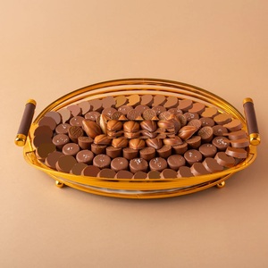 Plateau de service à chocolat en métal doré de haute qualité pour fêtes de mariage et événements Design élégant - Product Image 6