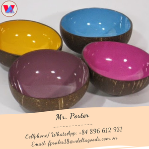 Vente en gros bol de noix de coco poli/bol de coquille de noix de coco de couleur naturelle/vacances - Product Image 6