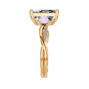 925 Sterling Silver VVS D Moissanite Radiant Cut Bague de Fiançailles Rhodium Cadeau de Mariage Fine Jewelry Femmes Fabricant Inde - Product Image 2